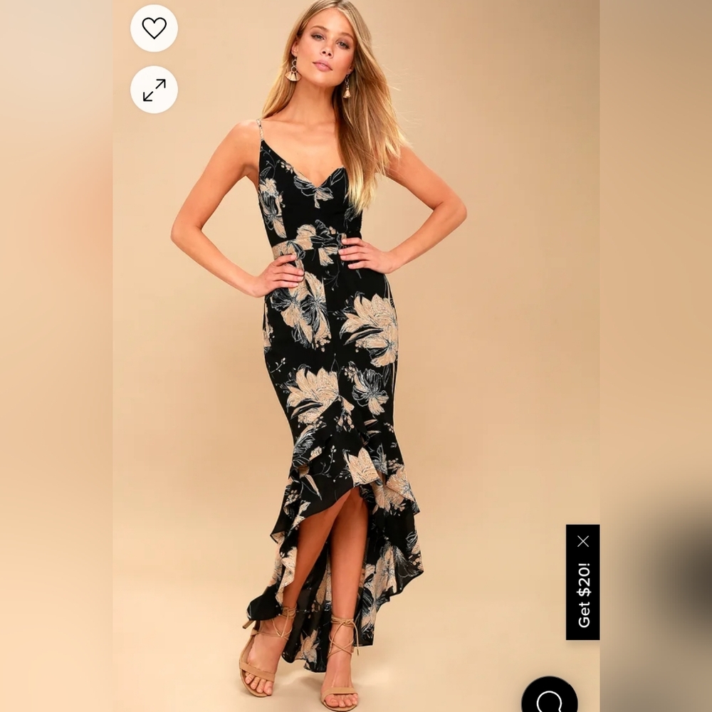 Black floral dress